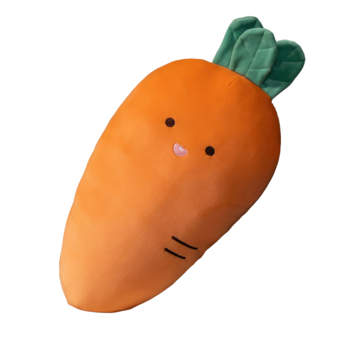 Big orange carrot plush, with a cute cartoon design! One size, Carrot, Vegetable, Veggies, Garden, Plushies, Plush Dolls, Cute Plushie, Soft Dolls, Toy Dolls, Toy, Cuddle, Cuddly, Squishy, Soft, Soft Dolls, Garden Plush, Premium, Quality, Teddy Bear.