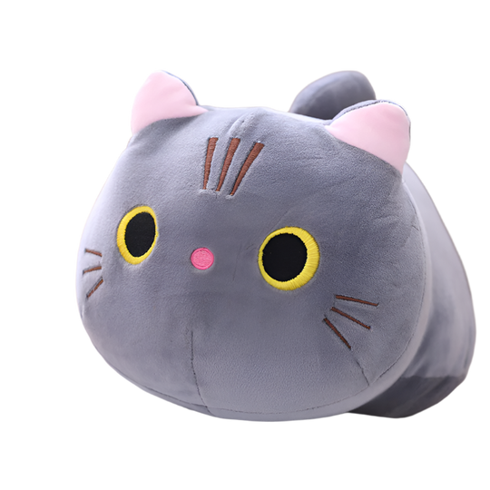 Grey Purr Pal plushie with an adorable face, Purr Pals, Grey, Cat plushie, Small, Medium, Large, Jumbo, Mega sizes, Plushies, Cute Plush, Soft Toys, Stuffed Toys, Adorable, Cuddly, Huggable, Kids Toys, Gifts, Teddy Bear.