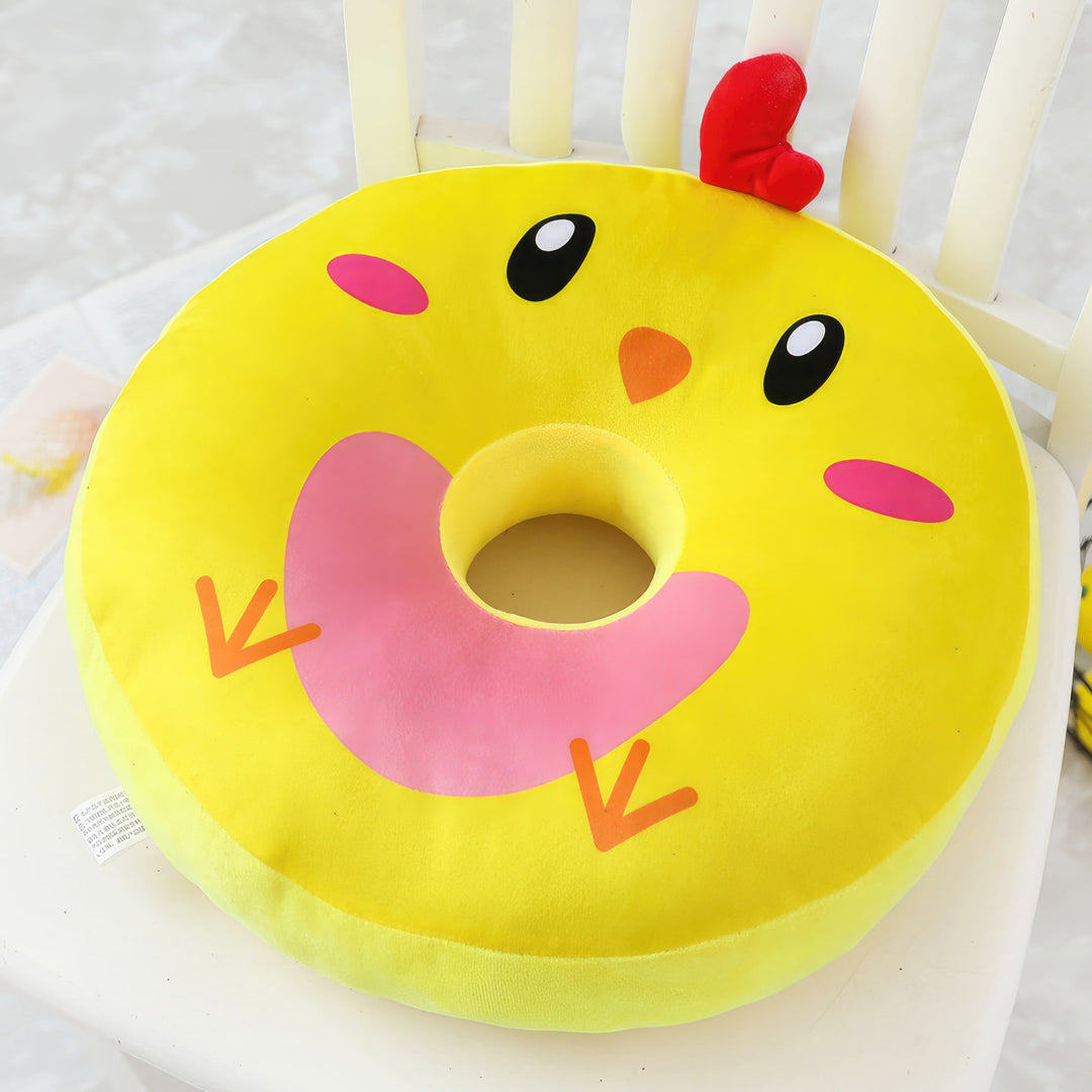 A standalone Snuggle Donut plushie featuring an adorable chick design. This plushie is shaped like a donut and is incredibly soft and cuddly. Snuggle Donuts, Plushie, Chick, Donut, Soft, Cuddly, Toy, Toys, Squishy, Soft Toys, Stuffed Toys, Plush Toy, Plush Toys, Premium, Quality, Adorable, Cuddly, Playful, Collectibles, Huggable, Kids Toys, Children's Gifts, Gift Ideas, Gifts, Teddy Bear
