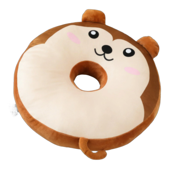 A standalone Snuggle Donut plushie featuring a playful monkey design. This plushie is shaped like a donut and is incredibly soft to the touch. Snuggle Donuts, Plushie, Monkey, Donut, Soft, Cuddly, Toy, Toys, Squishy, Soft Toys, Stuffed Toys, Plush Toy, Plush Toys, Premium, Quality, Adorable, Cuddly, Playful, Collectibles, Huggable, Kids Toys, Children's Gifts, Gift Ideas, Gifts, Teddy Bear.