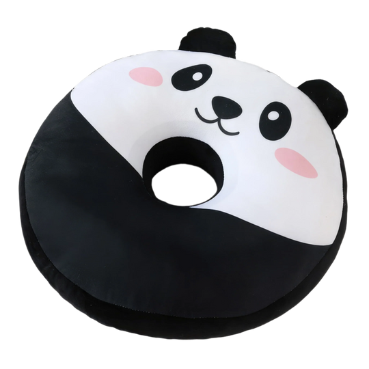 A standalone Snuggle Donut plushie featuring an adorable panda design. This plushie is shaped like a donut and is irresistibly cute. Snuggle Donuts, Plushie, Panda, Donut, Soft, Cuddly, Toy, Toys, Squishy, Soft Toys, Stuffed Toys, Plush Toy, Plush Toys, Premium, Quality, Adorable, Cuddly, Playful, Collectibles, Huggable, Kids Toys, Children's Gifts, Gift Ideas, Gifts, Teddy Bear.