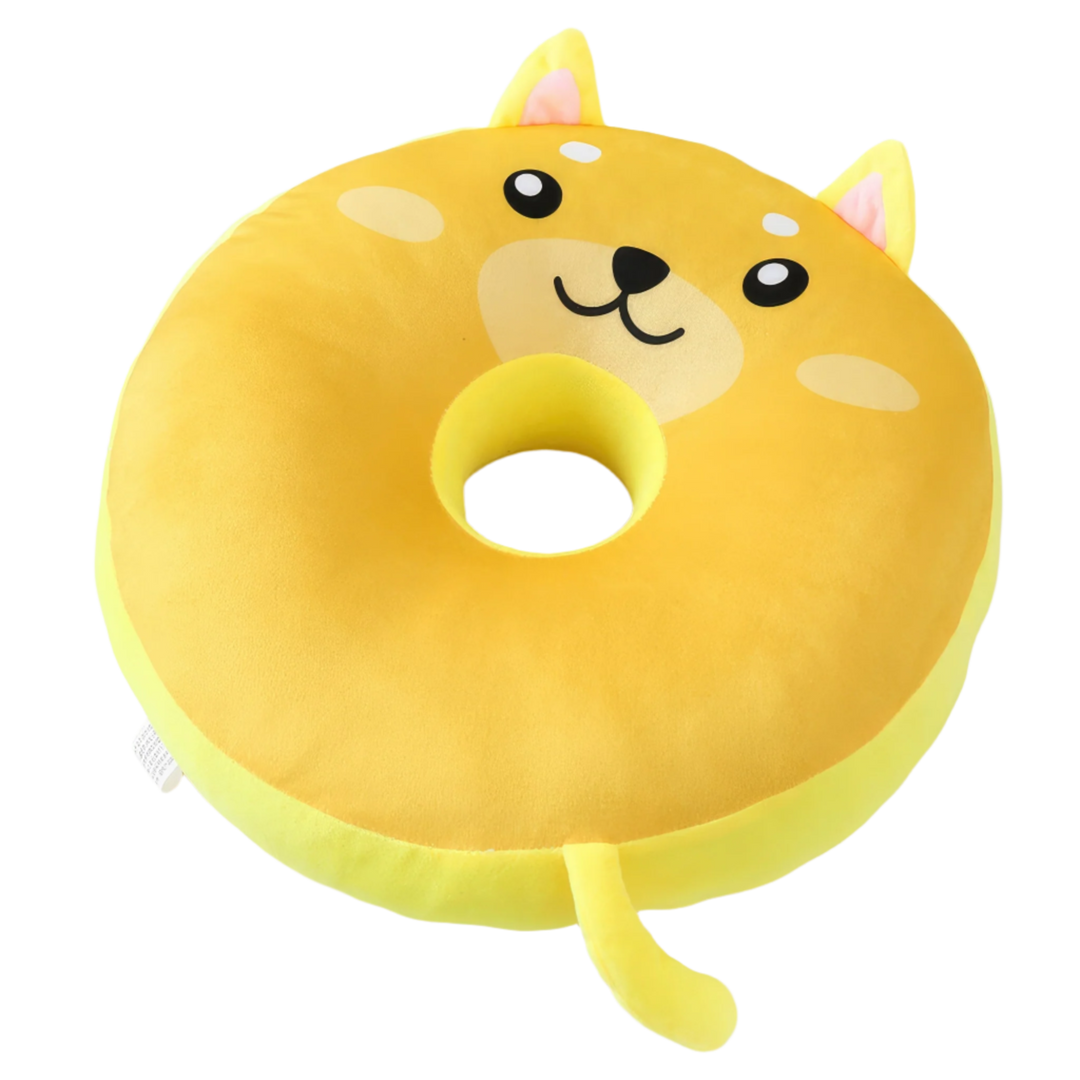 A standalone Snuggle Donut plushie featuring a charming shiba inu design. This plushie is shaped like a donut and is both soft and huggable. Snuggle Donuts, Plushie, Shiba Inu, Donut, Soft, Cuddly, Toy, Toys, Squishy, Soft Toys, Stuffed Toys, Plush Toy, Plush Toys, Premium, Quality, Adorable, Cuddly, Playful, Collectibles, Huggable, Kids Toys, Children's Gifts, Gift Ideas, Gifts, Teddy Bear.