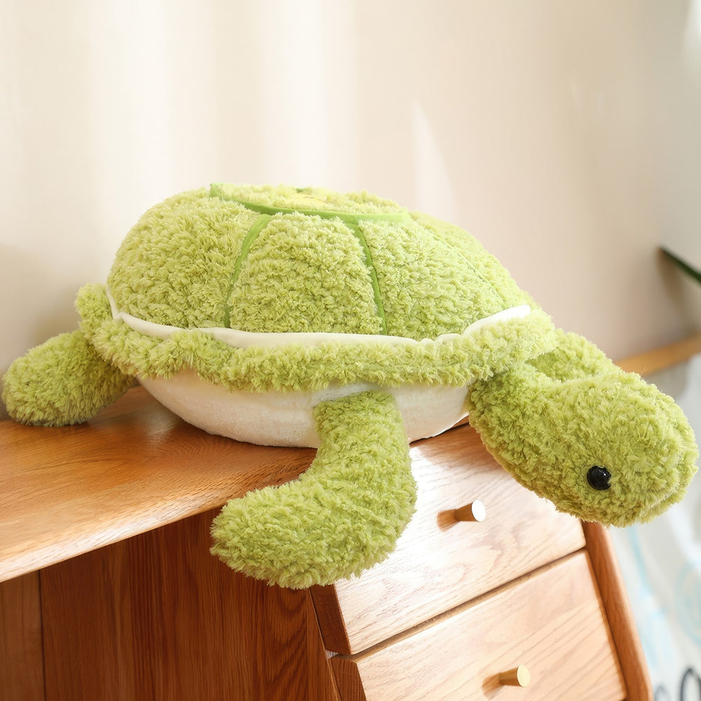 A Snuggle Turtle plushie sitting on a shelf. It has a cute and huggable turtle design. Snuggle Turtle, Plushie, Sitting, Shelf, Turtle, Soft, Huggable, Toy, Toys, Squishy, Soft Toys, Stuffed Toys, Plush Toy, Plush Toys, Premium, Quality, Adorable, Playful, Collectibles, Huggable, Kids Toys, Children's Gifts, Gift Ideas, Gifts, Teddy Bear